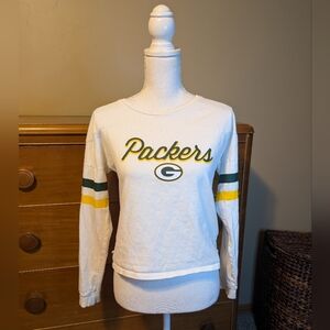 Green Bay Packers Long Sleeve Crop Top T Shirt